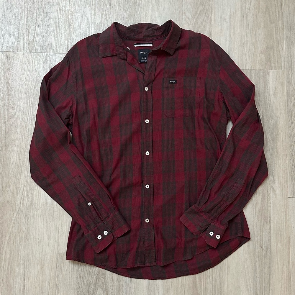 RVCA Plaid Button Down - Men's L